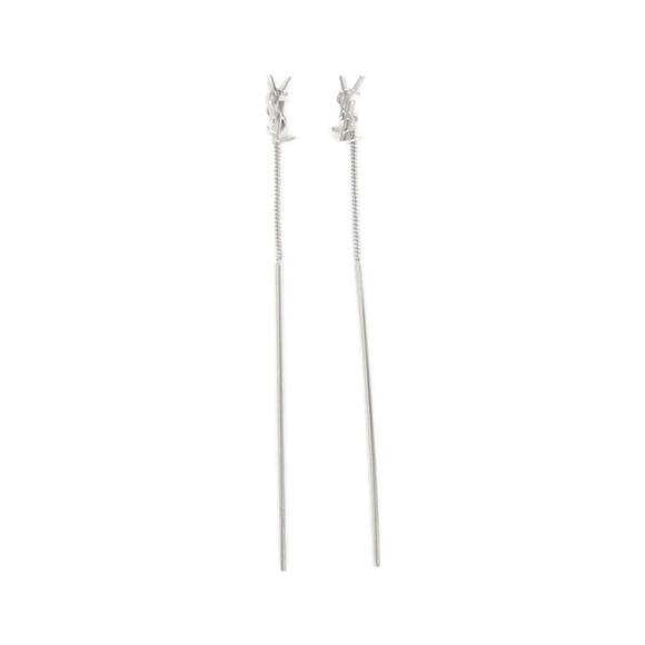 YVES SAINT LAURENT Silver Earrings - Picture 1 of 3